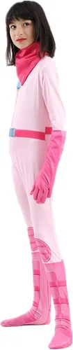 Vista 2 de SHELOVESIT Disfraz de princesa melocotón, disfraz de cosplay de Halloween para niñas