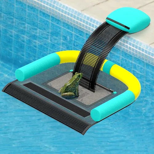 Vista 7 de Rampa de escape de salvación de animales con colector de superficie de piscina, rampa flotante de rescate, rampa de escape para estanques