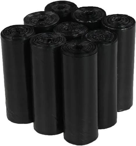 Vista 4 de Saedy Bolsas de basura de cocina de 8 galones, bolsas de basura negras, 200