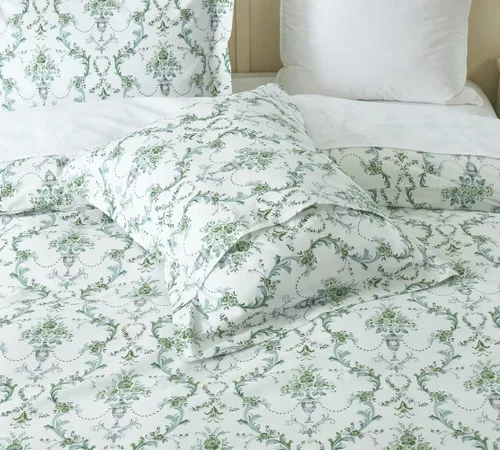 Vista 4 de DAUAOTO - Juego de funda de edredón tamaño Queen - 90 x 90 pulgadas + 2 fundas de almohada, juego de ropa de cama 100 % de algodón con estampado