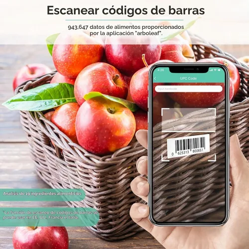 Vista 7 de Arboleaf Balanza de Cocina Inteligente para Alimentos, Báscula Digital de 22 lb con Calculadora Nutricional, Pesaje Inteligente de Cocina