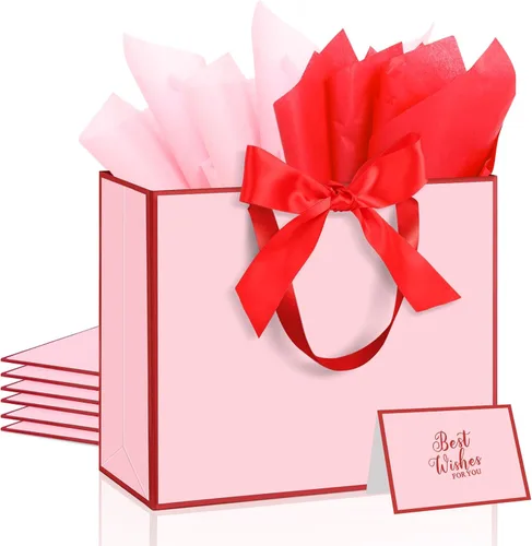 Vista 8 de Ethhqu Bolsas de regalo grandes con asas