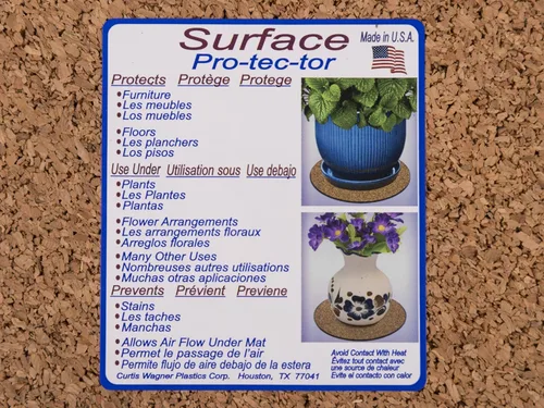 Vista 3 de Curtis Wagner Plastics MC-800 - Tapete para plantas, corcho natural, 8 pulgadas