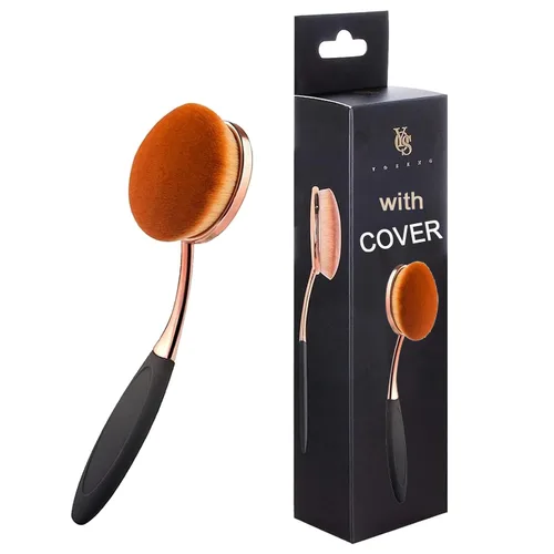 Vista 7 de Yoseng - Brocha ovalada para maquillaje, cepillo de base grande, cepillos de maquillaje, aplicación rápida y sin defectos de base líquida, crema