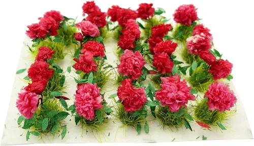 Vista 7 de 20 mechones de hierba de flores en miniatura para casa de muñecas para Rosa