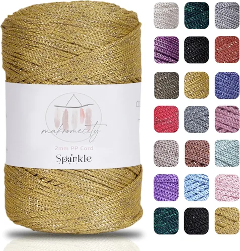Vista 26 de Makromecity, Cordón de macramé de poliéster de 2 mm x 250 yardas (750 pies) Cordón de macramé de 2 mm de polipropileno para arte y manualidades