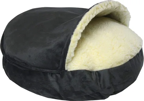 Vista 36 de Snoozer Cama Ortopédica de Lujo Estilo Cueva para Mascotas, Pequeña, Antracita For small sized pets, Removable washable cover, Calming covered dog