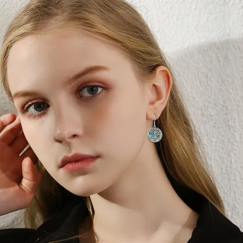 Vista 6 de Collar de plata de ley 925 con diseño de árbol de la vida collar con colgante de nudo celta para mujer
