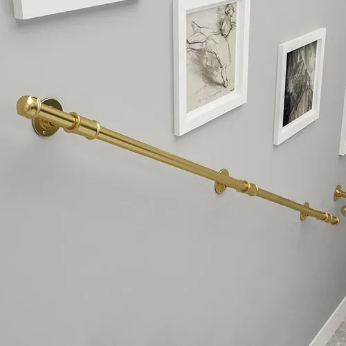 Vista 5 de Pasamanos para escaleras interiores y exteriores, barandillas de escalera barandilla de seguridad para niños mayores con soportes de pared, hierro