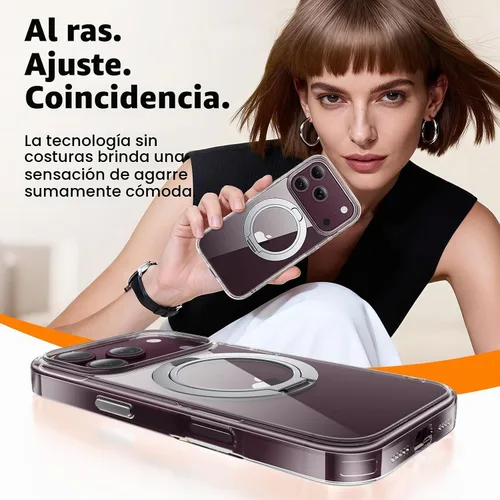 Vista 8 de Soporte de anillo de 360° para iPhone 18 Pro, transparente
