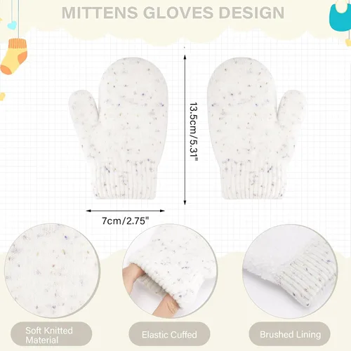 Vista 3 de Toddler Kids Winter Hats Gloves Scarfs Beanie Mittens Neck Warmer for 0 6 12 Months 1 2 3 4-8 Year Old Baby Girls Boys Gifts