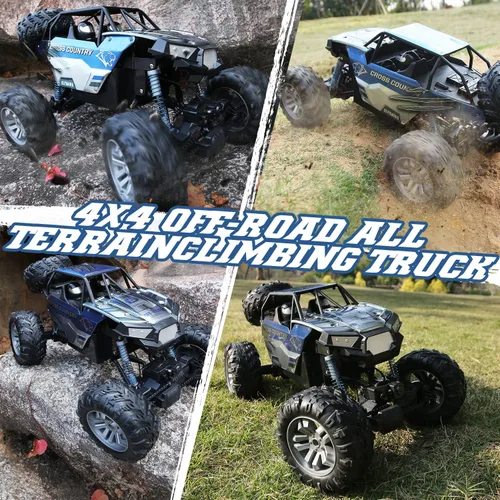 Vista 6 de DEERC Camioneta monstruo grande a escala 1:8 para adultos y niños, automóvil con control remoto mejorado con sonido realista, juguete RC todo