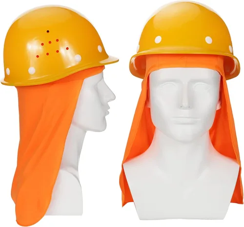 Vista 4 de Geyoga 4 unidades de sombrero duro para el sol, protector de cuello elástico para el sol, protector de cuello de secado rápido para hombres