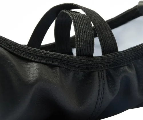 Vista 5 de missfiona Zapatillas de ballet de cuero PU para mujer Negro