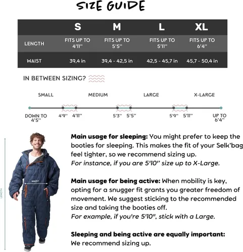 Vista 4 de Selk'bag SWYTCH Pro Wearable Sleeping Bag & Jacket 2-in-1 Convertible Suit, Extra Insulated, Water-Resistant, 20°F for Winter Camping, Snow Trips