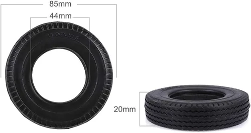 Vista 5 de GoolRC Neumáticos de goma para coche de remolque de 1/14 Tamiya Tractor Truck RC Climber Trailer
