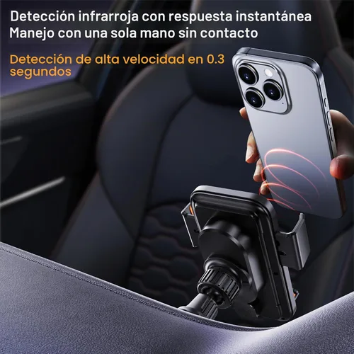 Vista 3 de soporte inalámbrico del tenedor del teléfono del cargador del coche 15W