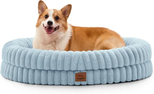 Vista 22 de Cama ortopédica para perro, funda lavable, sofá de piel Gris oscuro