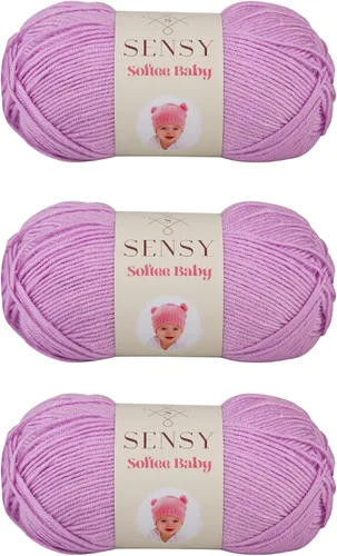 Vista 60 de Sensy Softee Hilo para Bebé, 3.5 oz, 275 yardas, Gauge 3 Light (Almendra)