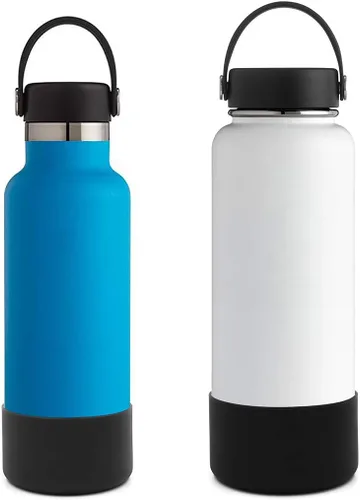 Vista 2 de Funda protectora de silicona para botellas de agua Hydroflask de 12 a 40 onzas, cubierta antideslizante para la parte inferior de la botella Stanley