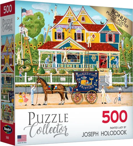 Vista 2 de RoseArt - Puzzle Collector - Painted Lady - Rompecabezas de 500 piezas para adultos