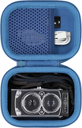 Vista 13 de Estuche para Cámara para Cámara Vintage Mini Digital CHUZHAO, Compatible con Cámara Compacta Retro de Estilo TLR Portátil Pequeña de Autofoco