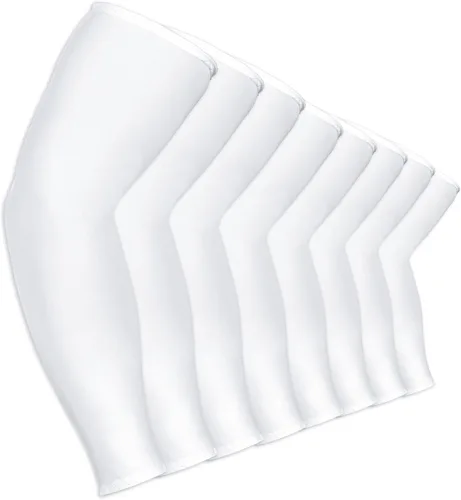 Vista 2 de 8 pares de mangas de enfriamiento unisex con protección UV para brazo de seda de hielo
