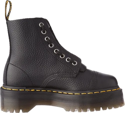 Vista 6 de Dr. Martens Botas de plataforma de piel Sinclair de 8 ojales para mujer