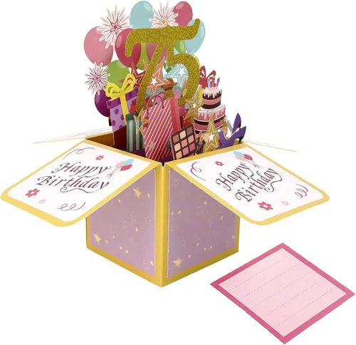 Vista 20 de Asmallgf Tarjeta Emergente Feliz 10 Cumpleaños para Hija Sobrina, Mejor Regalo de Cumpleaños para Niña Niño de 10 Años, Dulces Decoraciones