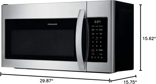 Vista 9 de FRIGIDAIRE FFMV1846VS Microondas de Acero Inoxidable de 30" Sobre la Estufa con Capacidad de 1.8 pies cúbicos, 1000 Vatios de Cocción, Bloqueo