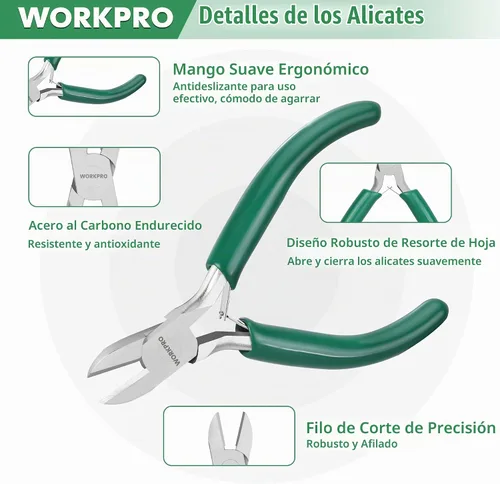 Vista 3 de WORKPRO Juego de alicates de joyería, paquete de 3 herramientas para hacer joyas
