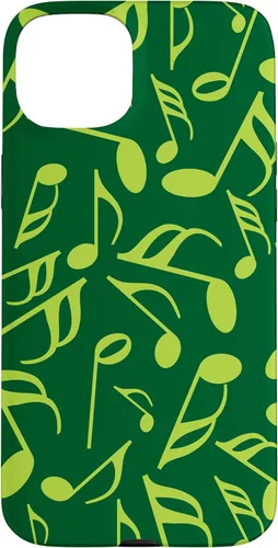 Vista 9 de Funda para iPhone 11 Pro Max con notas musicales verdes