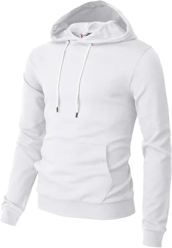 Vista 2 de H2H - Sudadera casual para hombres ajustada de manga larga con capucha diseño básico y ligera