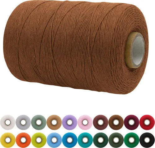 Vista 187 de JeogYong Cordón de macramé de un solo hilo 3 mm x 109 yardas (328 pies) Cuerda de algodón suave Hilo de macramé de 3 mm, suministros de macramé
