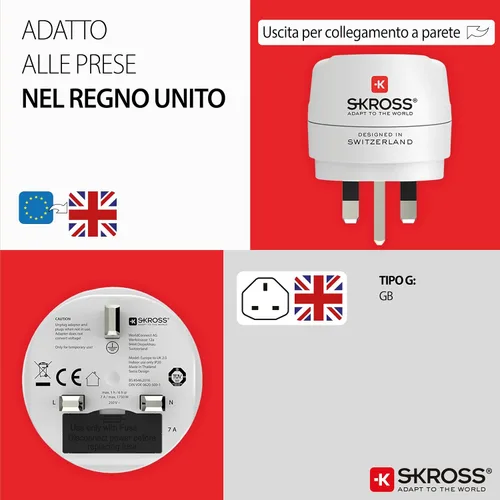 Vista 4 de SKROSS Adaptador de viaje de país - Europa a Reino Unido