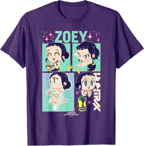Vista 27 de Kpop Demon Hunters Zoey Camiseta Oficialmente Autorizada