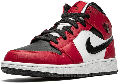 Vista 5 de Jordan Nike Air 1 Mid Juventud Chicago Negro Toe - Tamaño 3.5Y