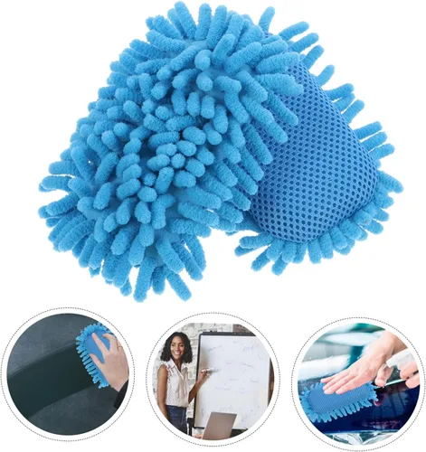 Vista 7 de 4 guantes de microfibra para pizarra blanca de chenilla, para limpieza de tablas de microfibra, limpiadores de pizarra de borrado en seco