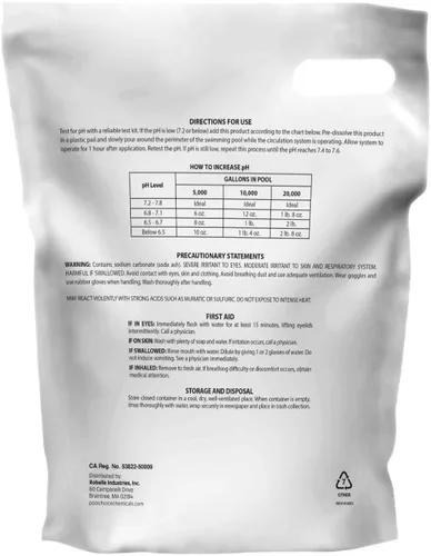 Vista 2 de SpaChoice Aumento de pH prémium de 5 libras para piscinas, pH para piscinas, 100% carbonato de sodio