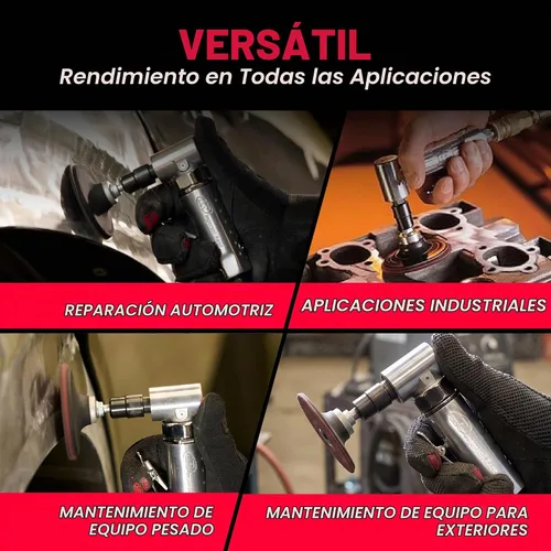 Vista 5 de Ingersoll Rand 301B Amoladora neumática con troquel - 1/4 pulgadas, ángulo recto, 21,000 RPM, construcción de rodamiento de bolas, bloqueo