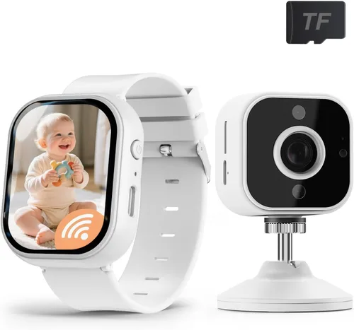 Vista 9 de NUOTUN Monitor de bebé con cámara y audio, monitor de bebé sin wifi con clip para cuna y soporte, monitor inalámbrico HD portátil de 2.8 pulgadas