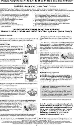 Vista 7 de Alivio para dolor de cuello y parte superior de la espalda Posture Pump®, Dual Disc Hydrator® Modelo 1400-D