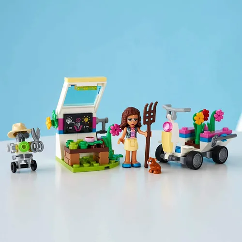 Vista 7 de LEGO Friends Olivia's Flower Garden 41425 Juguete de construcción para niños; este jardín de juegos viene con 2 figuras construibles, Friends Olivia