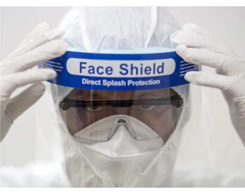 Vista 5 de Dearskin Paquete de protectores faciales reutilizables de plástico para mascotas, protector facial ajustable transparente de cara completa
