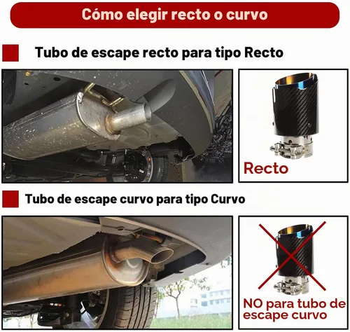 Vista 4 de Punta de escape de 2.5 pulgadas, entrada de identificación de 3.5 pulgadas, fibra de carbono