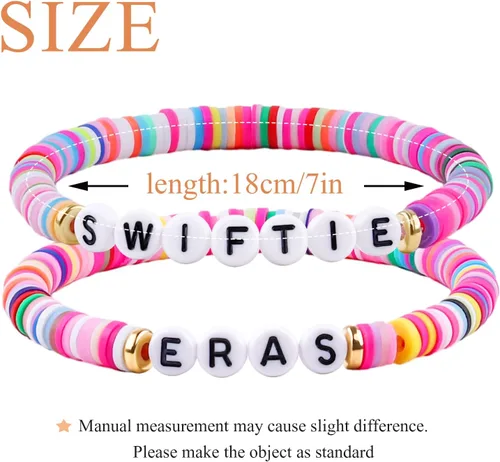 Vista 7 de EORRZZY Pulseras de la amistad TS Merch Singer Music Album Inspirado Pulsera Regalos para Fans Niños, Mujeres Niñas Decoración de Fiesta
