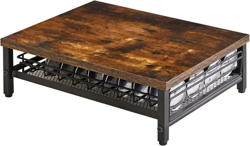 Vista 14 de IBUYKE Soporte de madera para cápsulas de café para K-Cup, capacidad de 35 Greige