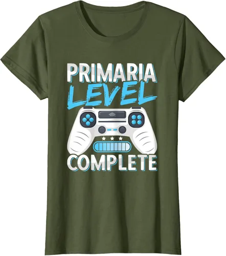 Vista 69 de Camiseta completa de diploma de escuela primaria de graduación, Negro