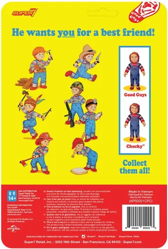 Vista 3 de SUPER7 Childs Play Chucky Figura de reacción, multicolor, std (CPLYW01-CKY-02)