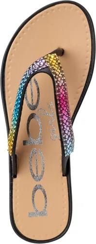 Vista 5 de bebe Girls' Sandals - Glitter Rhinestone Thong Flip Flops (Little KidBig Kid)